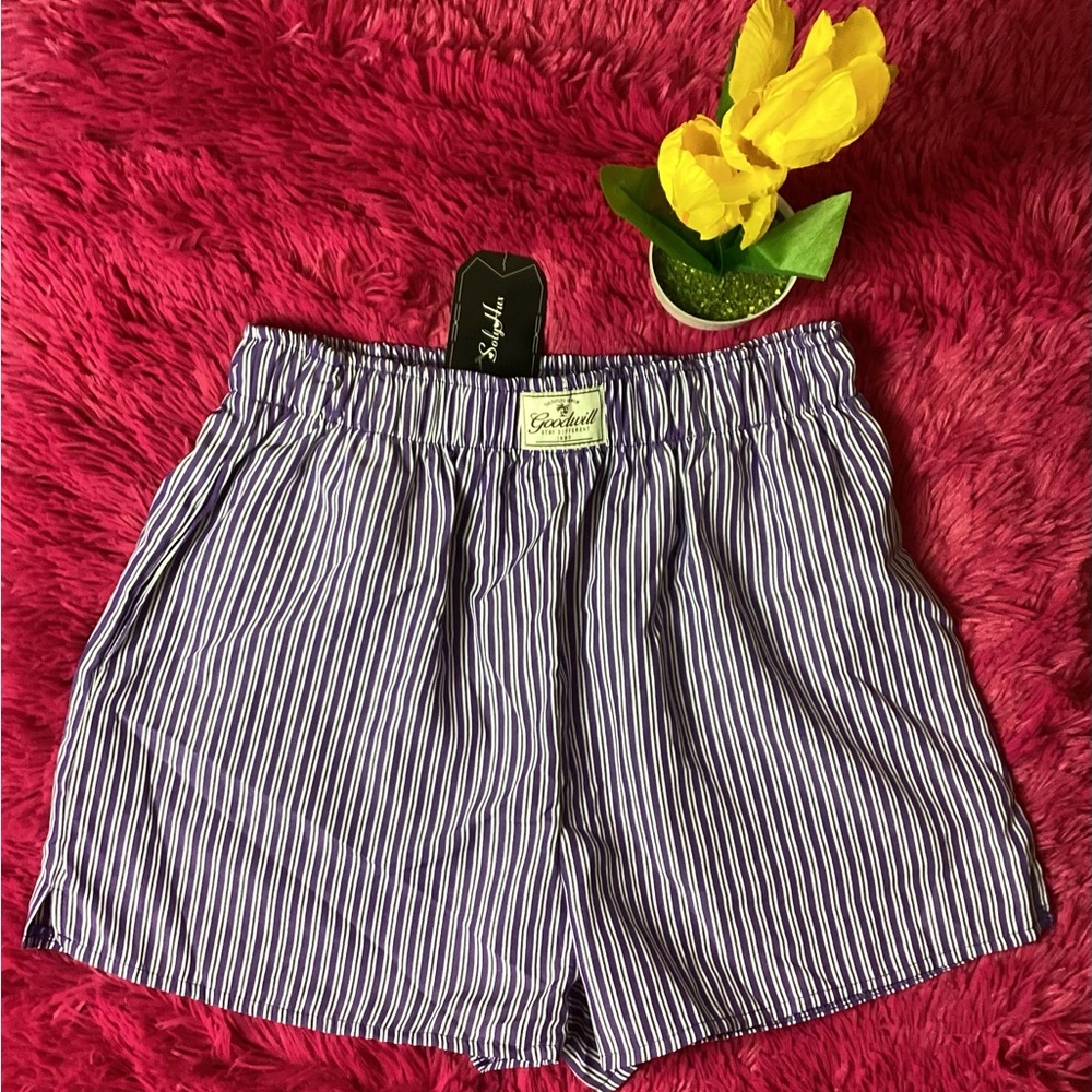 Soly hux Purple Striped Women's Shorts